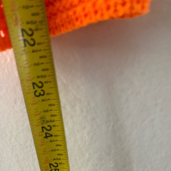 Crochet Colorblock Y2K Cropped Open Knit Sweater Bright Vibrant Top Size Large - Picture 9 of 11